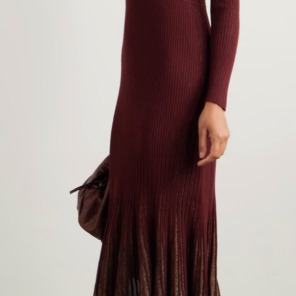 Ulla Johnson Mila Shimmer Ribbed Maxi Dress